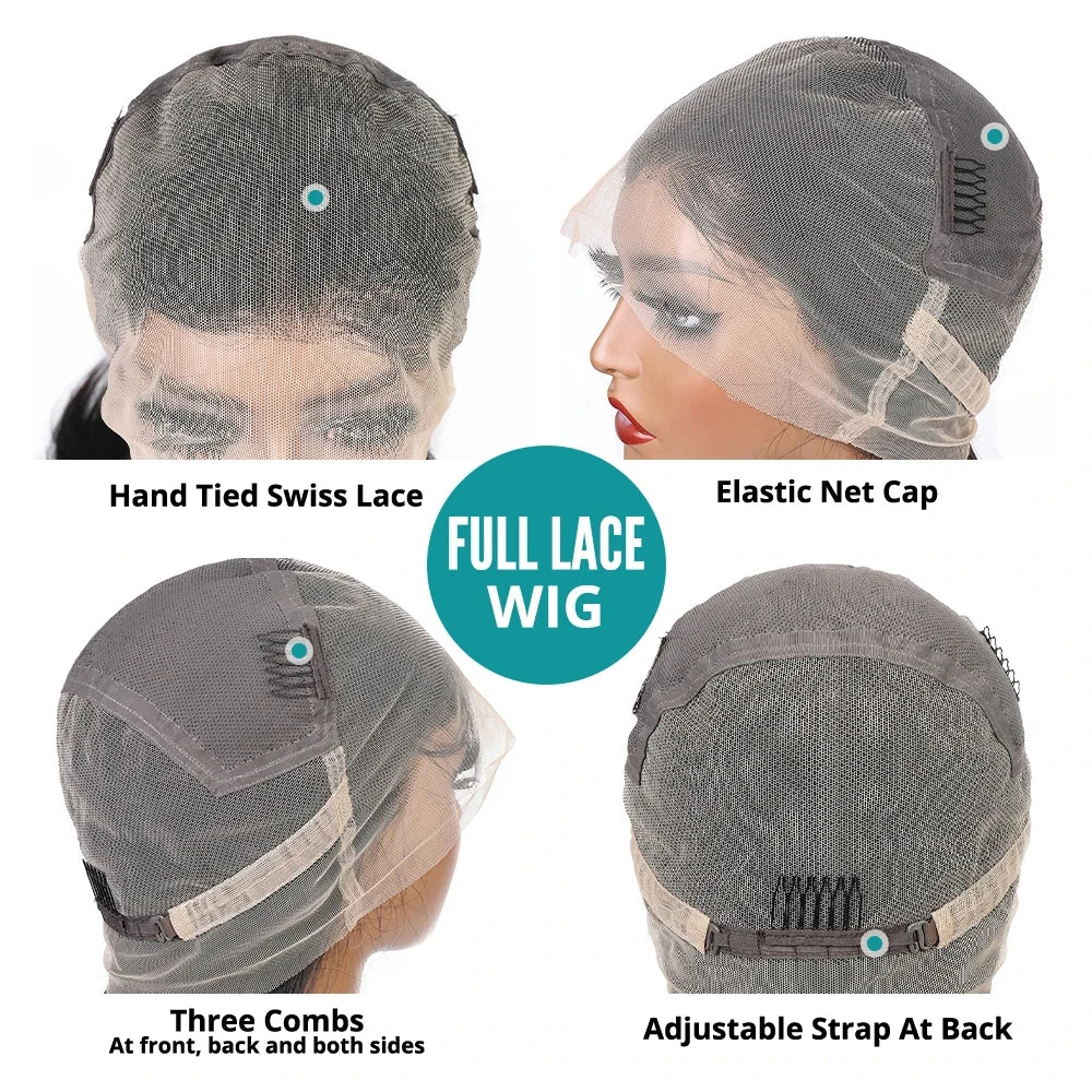 Real Full Lace Wigs Human Hair for Braided Wigs Knotless Braids Straight HD Full Lace Frontal Wig Braid Wigs Preplucked...