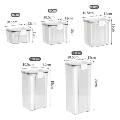 Sealed Jars Kitchen Grain Storage Organizer Large Tank Plastic Moisture-proof Storage Box Household Seasoning Jars Set - Kimlud