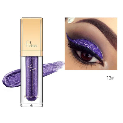New Make Up Liquid Eyeshadow Waterproof Glitter Pigments Purple Gold Metalic Women Beauty Gel Eye Shadow Cream 18 Colors...