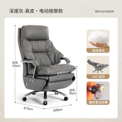 Aesthetics Massage Chair Swivel Lift Comfortable Office Nordic Design Rotating Chair Footrest Ergonomic Bureau Meuble...