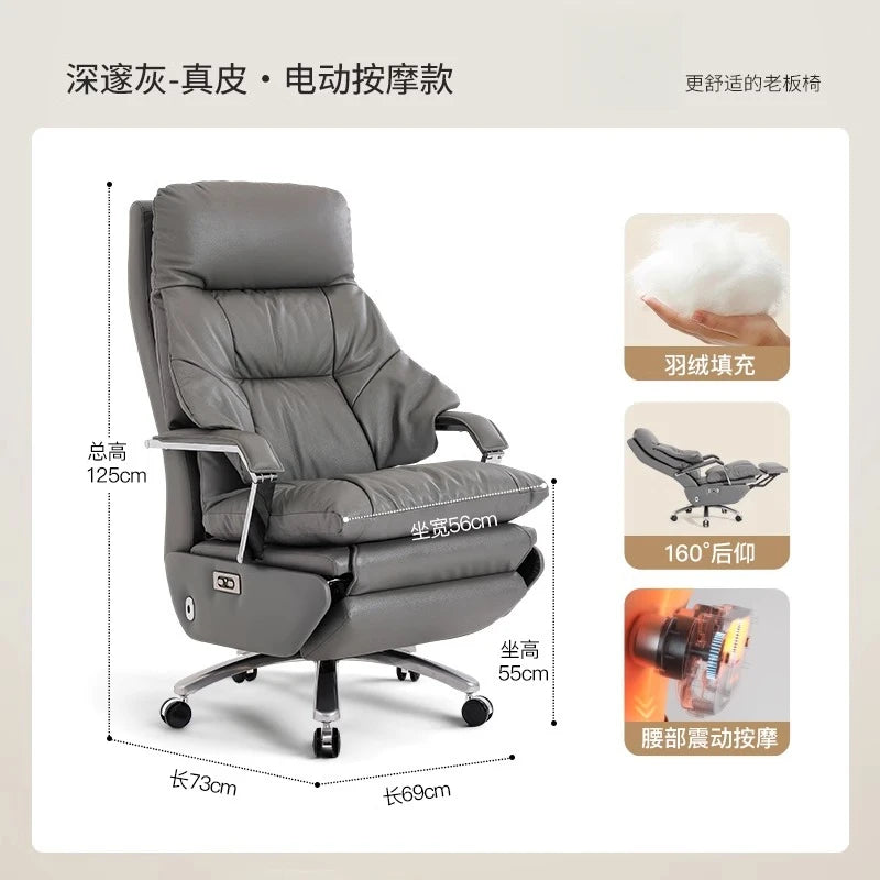 Aesthetics Massage Chair Swivel Lift Comfortable Office Nordic Design Rotating Chair Footrest Ergonomic Bureau Meuble...