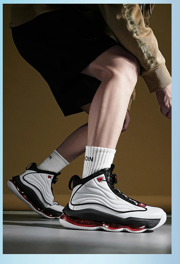 Men's Basketball Shoes Breathable Cushioning Non-Slip Wearable Runing Shoes Gym Training Athletic Basketball Sneakers for Women