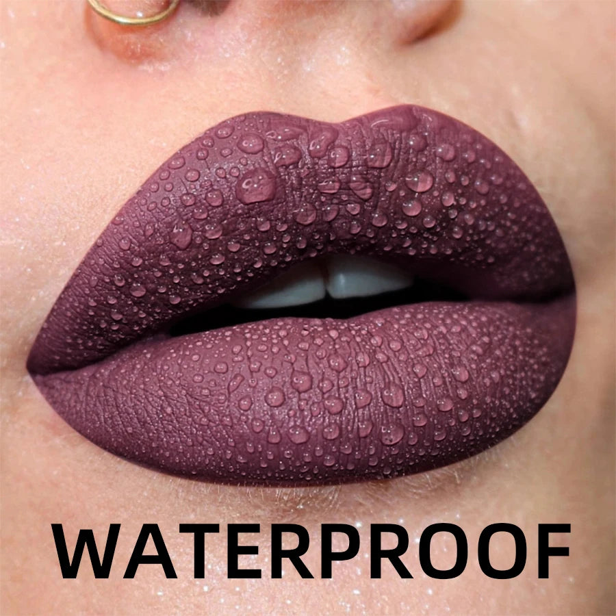 19 Colors Matte Velvet Lip Gloss Waterproof Liquid Lipstick Nude Black Lips Tint Makeup Lip Glaze Cosmetics Red Lip...