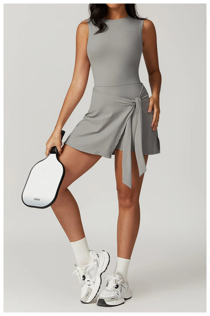 Romper Backless Set Gym Sports Fitness Bodysuit Siamese Sportswear Women Clothes Jumpsuit Skirt One-piece Playsuit Yoga Suit - Kimlud