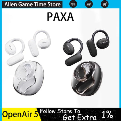 Paxa Openair5 AI AI Intelligent Bluetooth Earphones Translation 128 Languages Minutes Meeting  Hanging Ear Type Headsets Custom
