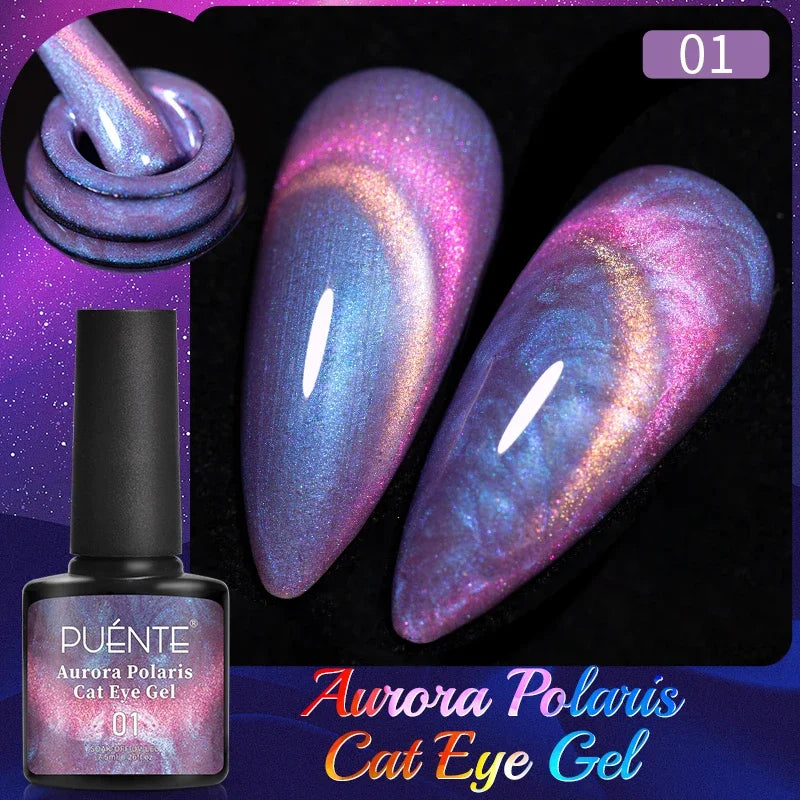 7.5ML Sparkling Reflective Glitter Gel Nail Polish Pink Purple Red Blue Colors Dark Flashing Nail Gel Soak Off UV Nail Varnish