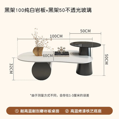 Creative Aesthetic Side Table Luxury Space Saving Coffee Tables Minimalist Modern Mesa De Centro De Sala Living Room Furniture - Kimlud