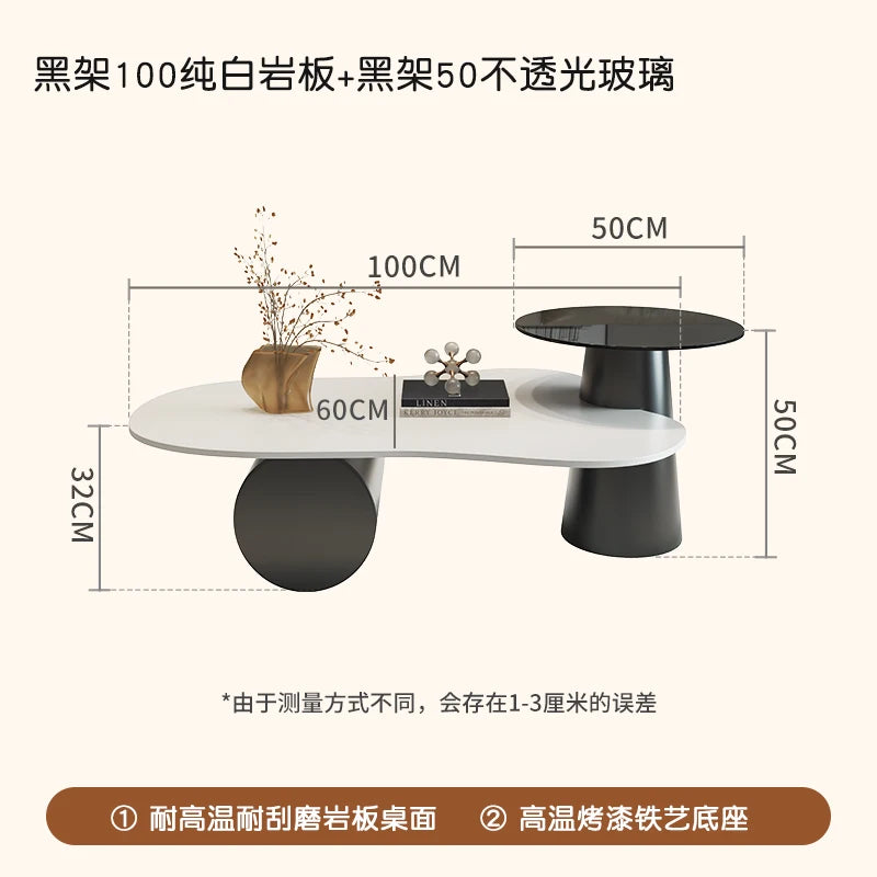 Creative Aesthetic Side Table Luxury Space Saving Coffee Tables Minimalist Modern Mesa De Centro De Sala Living Room Furniture - Kimlud