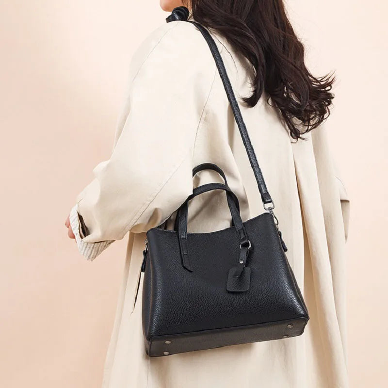 First Layer Cowhide Women's Shoulder Bag Commuter Handbag Armpit Crossbody Bag Genuine Leather Small Square Bag luxury |...