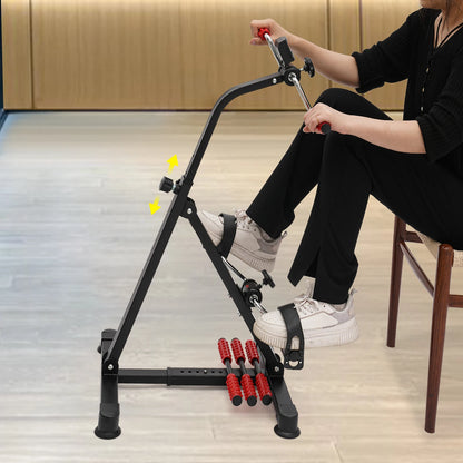 Pedal Exerciser Bike for Home Fitness, Adjustable Tension/Knob & Height (31.1-36.6"), LCD Display (Time/Calories/Distance)