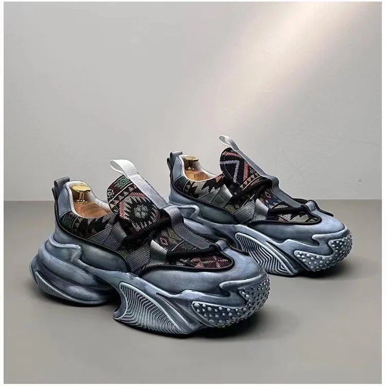 High Platform Designer Sneakers for Men Comfort Breathable Sports Running Shoes Original Men's Red Sneakers Zapatillas De Hombre - Kimlud