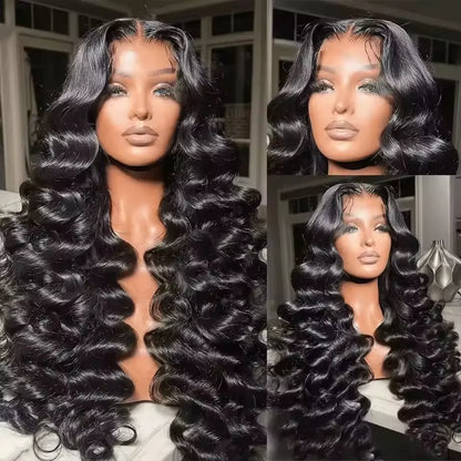 Curly Deep Wave 13x4 13x6 HD Lace Front Wig Pre Plucked Loose Deep Wave Glueless Wigs Human Hair For Black Women