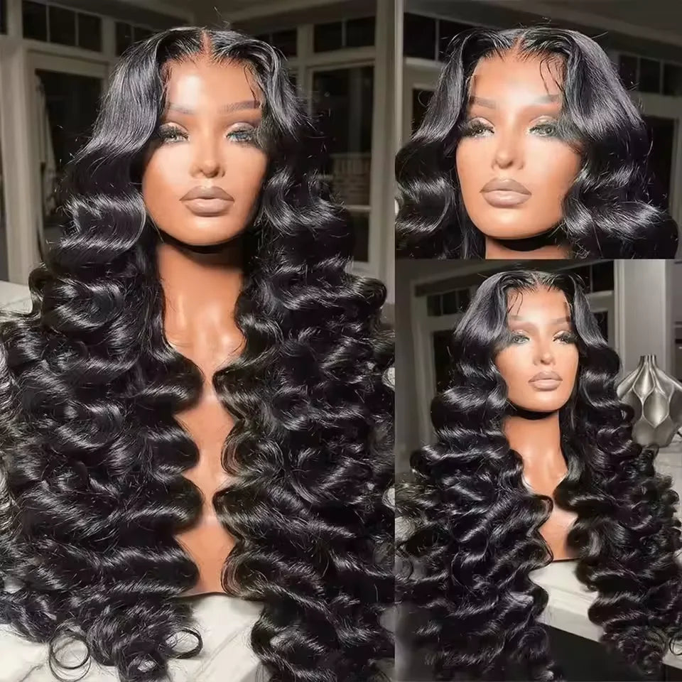 Curly Deep Wave 13x4 13x6 HD Lace Front Wig Pre Plucked Loose Deep Wave Glueless Wigs Human Hair For Black Women