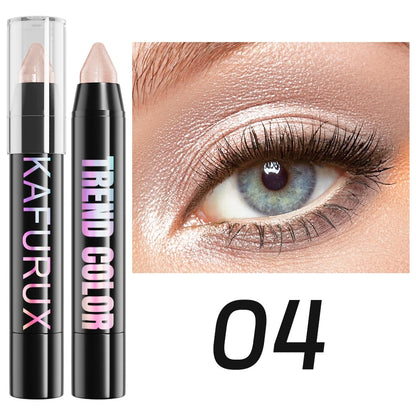 19 color 1pcs Smoky Dark Green Eyeshadow Pen Stick Waterproof  Metallic Glitter Eye Shadow Highlighter Pencil Makeup Tool Cosmet