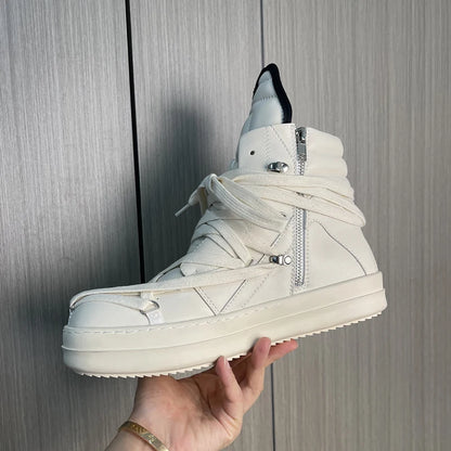 Men High Top Board Shoes Classic European  American Heavy Industry Trend Five Pointed Star with Fashionable Shoes