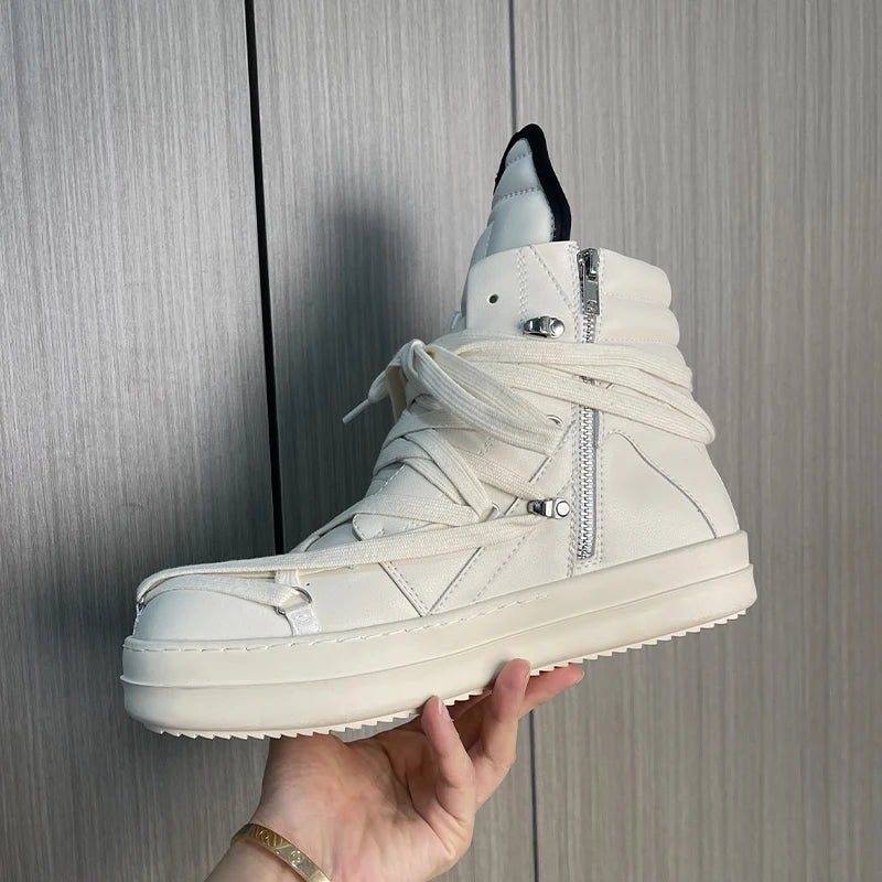 Men High Top Board Shoes Classic European  American Heavy Industry Trend Five Pointed Star with Fashionable Shoes