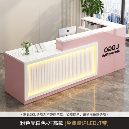Simple Salon Luxury Reception Desk Decorations Custom Reception Desk Beauty Mostrador Recepción Commercial Office...
