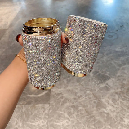 All Diamond Toothbrush Box Luxury Portable Toiletries Storage Case Makeup Brush Holder Bling for Traveling Bathroom Organizer