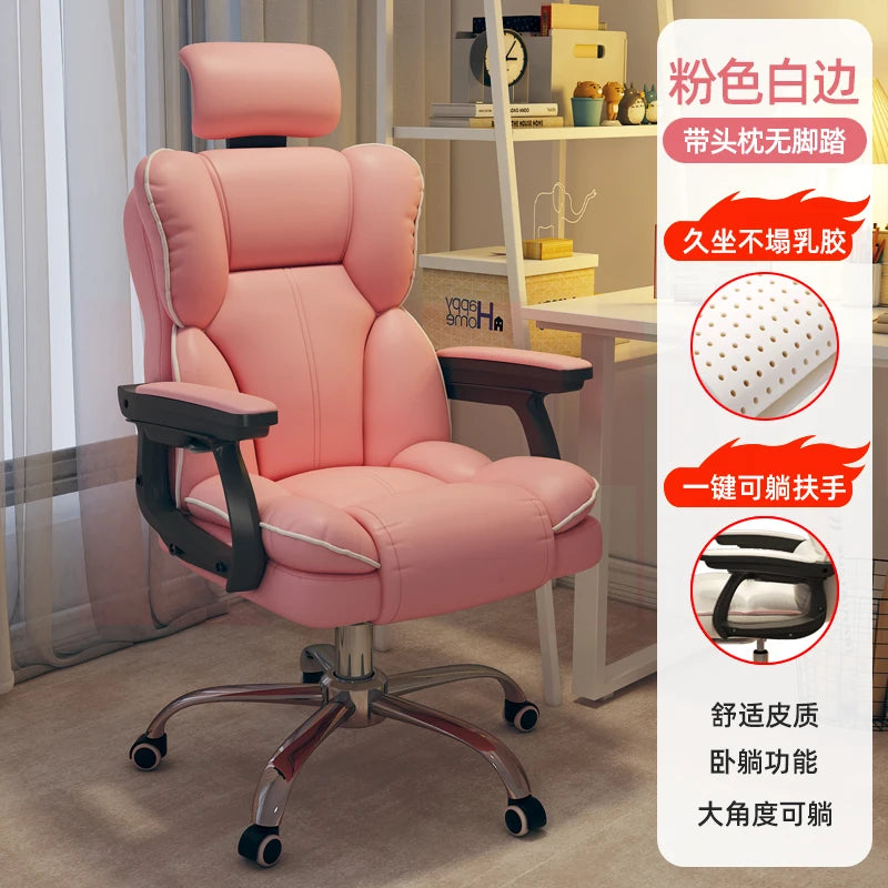 Rolling Wheels Office Chair Cheap Lightweight Footrest Reading Backrest Luxury Office Chair Ergonomic Taburete Salon...