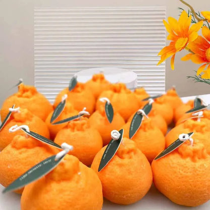Ins Simulation Tangerine Aroma Candles Creative Modern Home Decoration Ornaments Birthday Gift Accompaniment Soy Aroma Candles