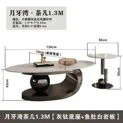 Nordic Living Room Coffee Tables Modern Design Decor Oval Coffee Tables Minimalist Mesa De Centro De Sala Home Furniture - Kimlud