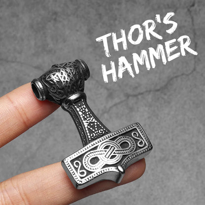 Viking Thor's Hammer Men Necklaces With Pendant Stainless Steel Jewelry For Male Women Punk Hip Hop Accessories Gifts...