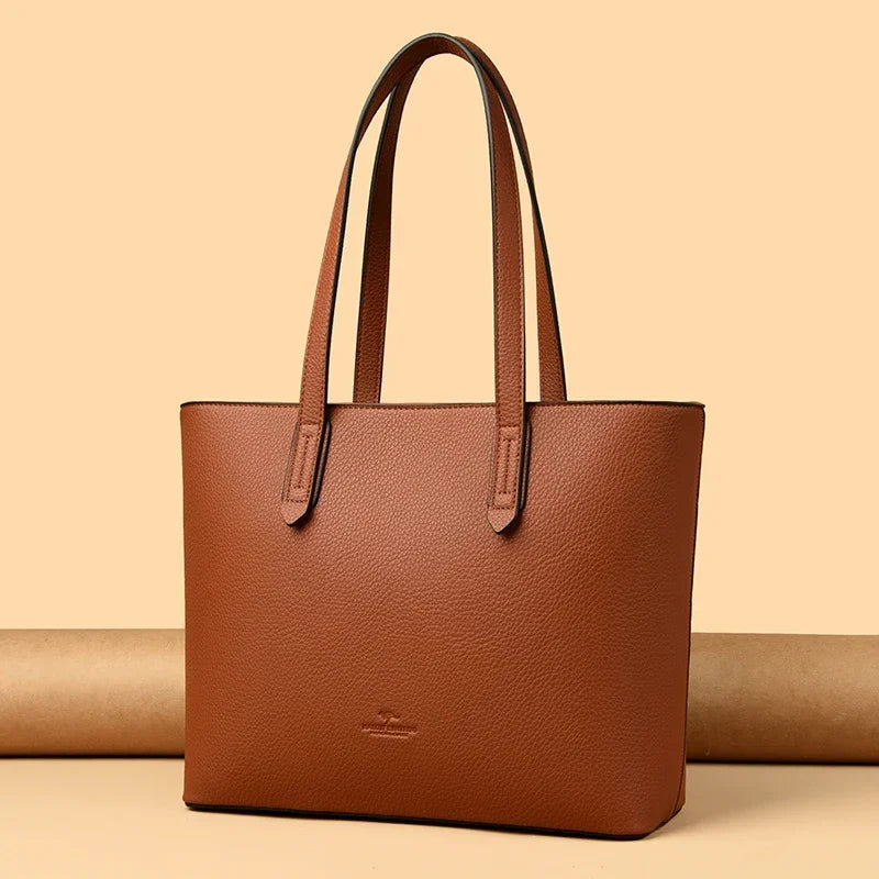 Genuine High Quality Large Capacity Shoulder Bag Female Tote Bag New Luxury Designer Handbag For Fashion Women Brand Shopper Bag - Kimlud