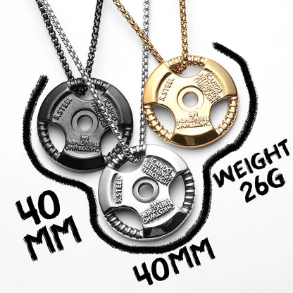 Dumbbell Pads Men Necklace With Pendant Fitness Gym Stainless Steel Jewelry Punk HipHop New In for Male Women Gifts Wholesale