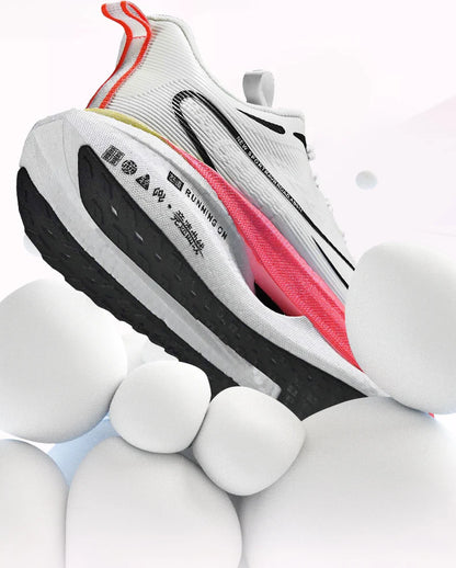 Fluorescence Sports Running Shoes Men Marathon Sneakers CarbonPlate Lightweight Breathable Comfortable Women Athletic Sneakers