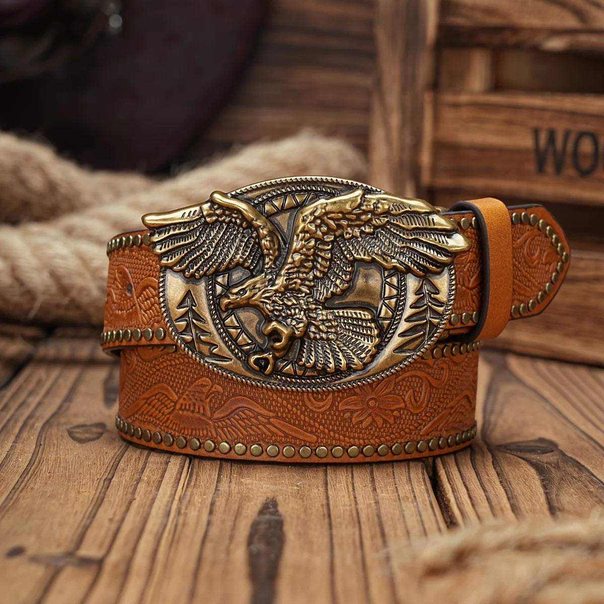 Men - Women - Western Denim - pu leather - Belt - Vintage jeans with needle buckle brown belt | Kimlud Mid Range Pants