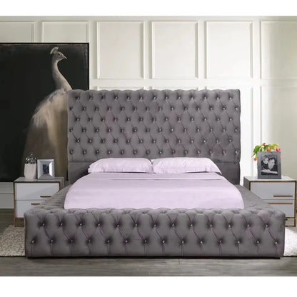 Deluxe Bedroom Furniture Set King Bed Classic Upper Set Diamond Tufted - Kimlud