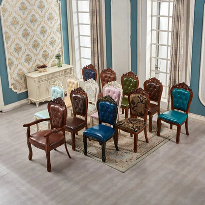 European Light Luxury Chairs Simple Solid Wood Party Unusual Adult Restaurant Chairs Design Comfy Lounge Stoel Home Furniture - Kimlud