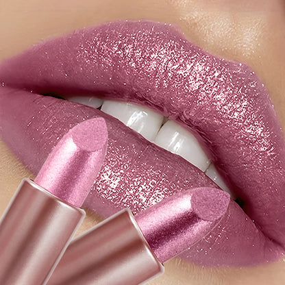 3D Metallic Diamond Lipstick Gradient Pink Purple Moisten Shine Glitter Lip Plumper Makeup Velvet Lip Glaze Pigmented Cosmetics