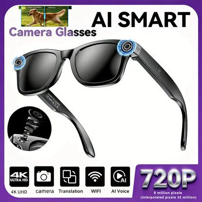New Upgrade Smart glasses With Camera Video Recording AI Photo Recognition Bluetooth Call Translation Voice Sunglasses...