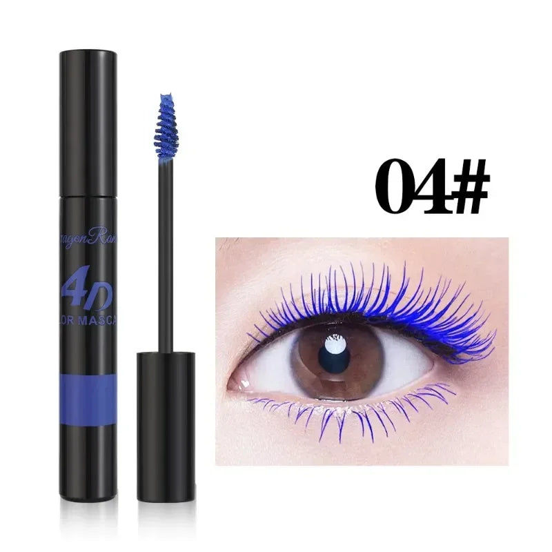 Colored Mascara Makeup 4D Silky Natural Long Eyelashes Mascara Waterproof Long-lasting Extension Thick Lasting Curling Mascara