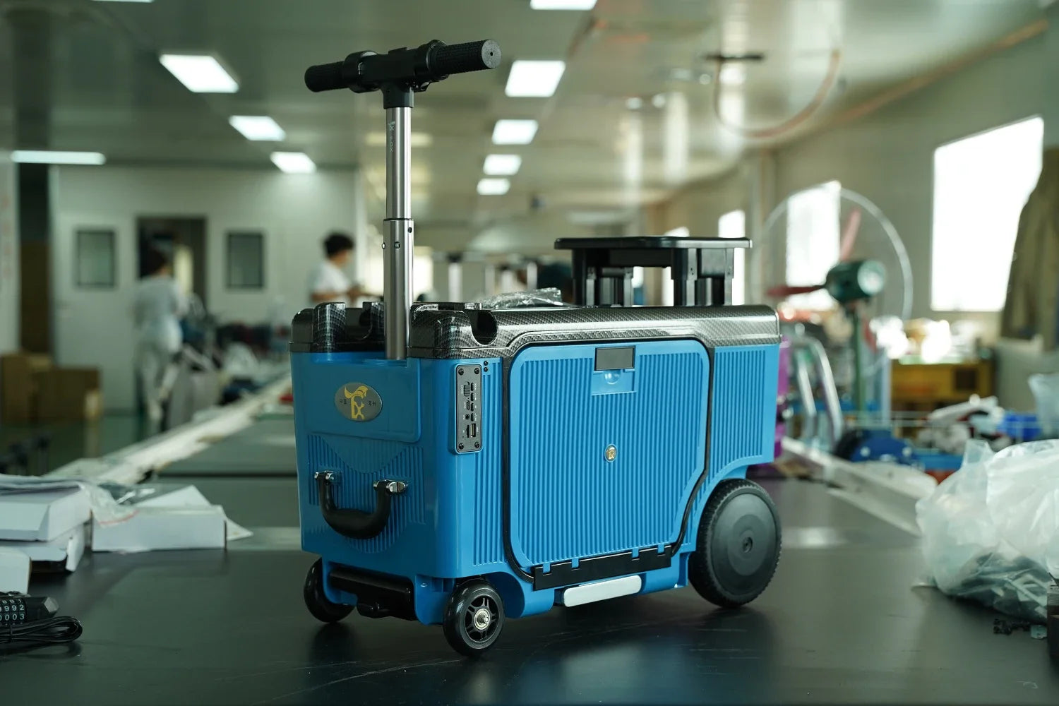 Electric Trolley Case Cleared To Board USB Charging TSA Customs Lock 20 Inch Electric Suitcase Luggage Small Scooter...