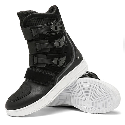 New Retro Cruise Motorcycle Boots Men Travel Leisure Adjust High top Shoes Windproof Off-Road rally Protective Moto Boots