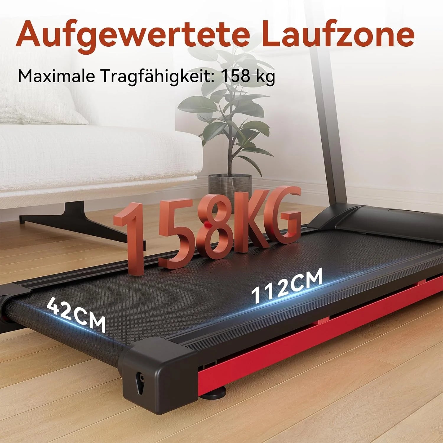 3.5HP Foldable Treadmill 350lbs Adjustable 6% Incline Walkingpad for Home/Office LCD APP Data Treadmills 10MPH Exercise Machine - Kimlud