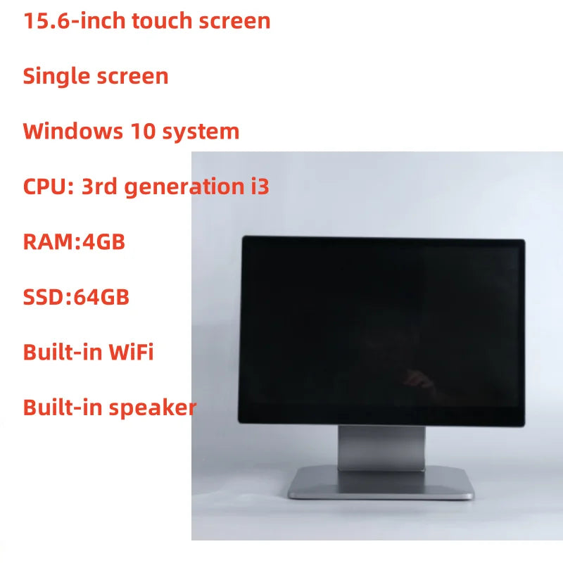 NEW 1366 * 768 Resolution 15.6 Inch Touch Screen Desktop Pos Terminal Cash Register Pos System All in One Windows 10 |...