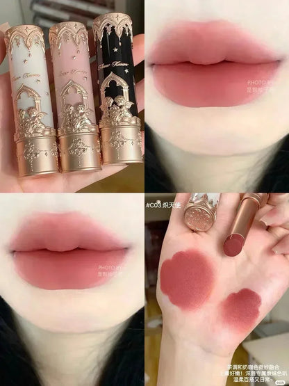 Flower Knows Little Angel Lip Mud Stick Velvet Matte Mist Lipstick Hidden Lip Pattern Hidden Lip Lines - Kimlud