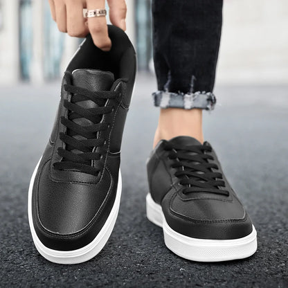 Leather Men White Sneakers Classics Breathable Comfort Casual Shoes Men Fashion Outdoor Running Shoes Couple Footwear Size 36-47 - Kimlud