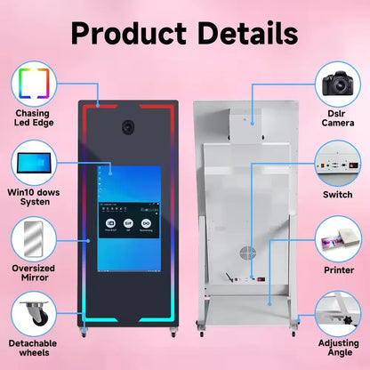2025 Touch Screen Photo booth High Quality Portable 40 inch 65 inch Mirror magic Photo Booth Machine For Wedding Party...