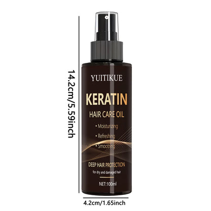 Keratin Hair Oil · Moisturizing, Refreshing and Smooth Deep Hair Care Suitable for Dry and Damaged Hair