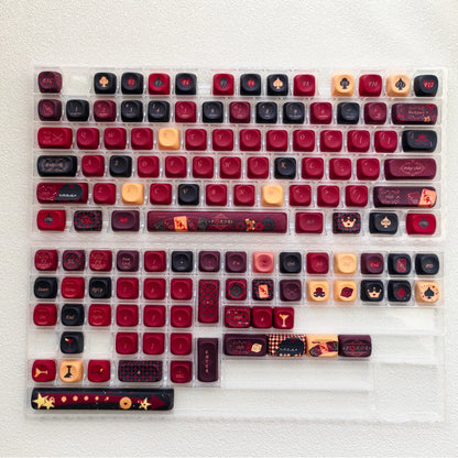 MOA Profile PBT Key caps White Milky Way Five Sided Dye Sublimation Keycaps for Cherry Gateron MX Switches Mechanical Keyboard