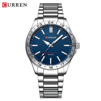 CURREN Men Fashion Ultra Thin Watches Simple Men Business Stainless Steel Quartz Watch Casual Watch For Man Relogio Masculino