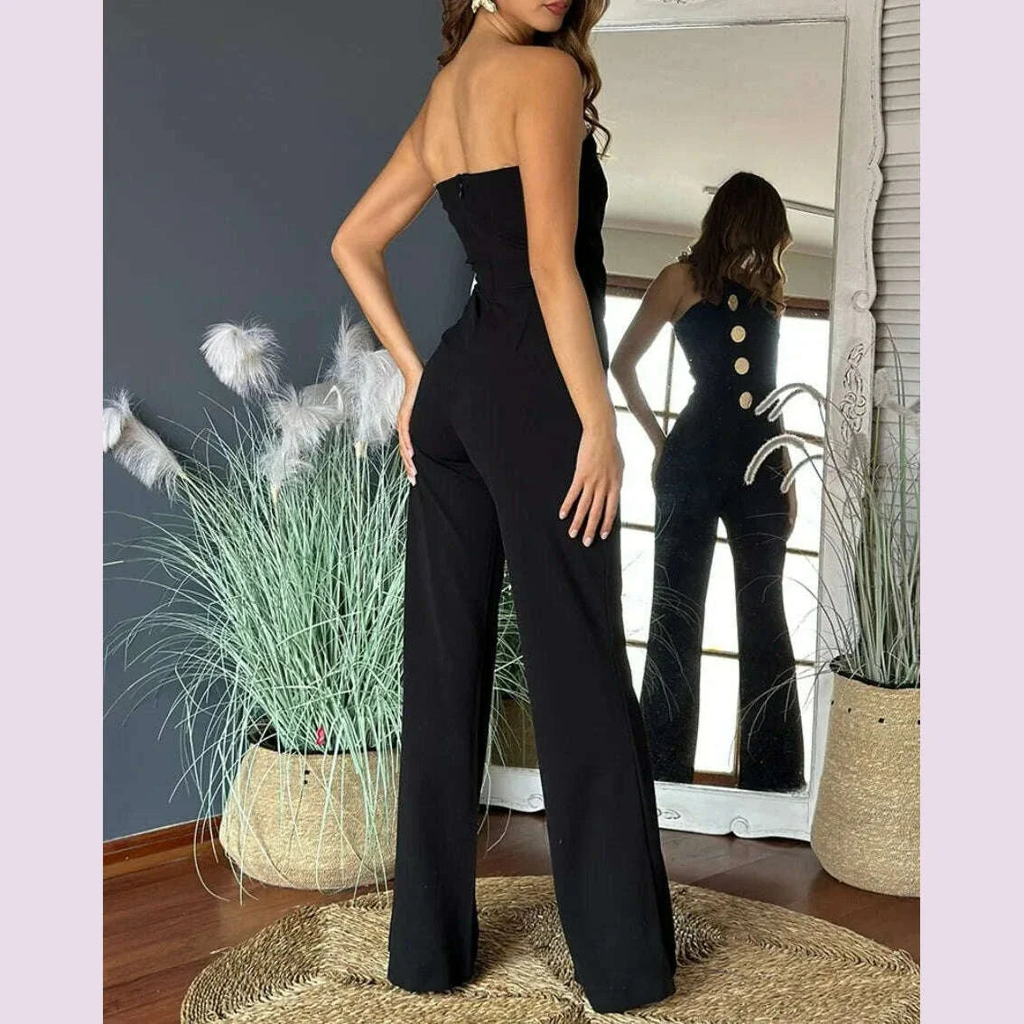 Elegant Jumpsuit for Women Dressy Sexy Off Shoulder Wide Leg Pant Suit One Piece Party Outfits  Wide Leg Pant Suit houlder Wide