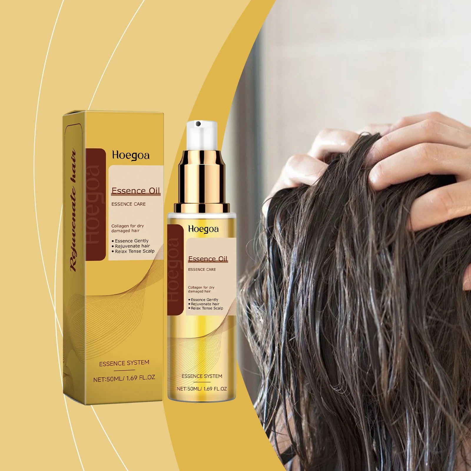 Pure Argan Oil Hair Essential Oil Preventing Hair Loss Nourishing Smoothing Dry Frizzy Multi-functional Argan Hair Care Product - Kimlud
