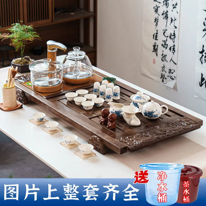 Kung Fu Ceremony Tea Tray Rectangle Drainage Pot Drip Accessories Luxury Tea Tray Hospitality Valet Bandejas Home Decorationgs - Kimlud