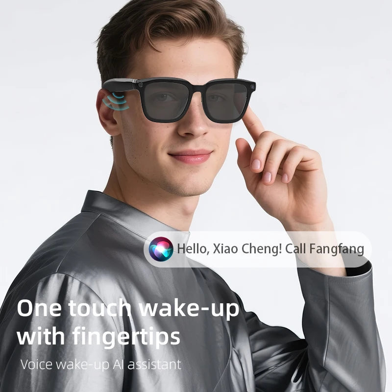 V03-T5 Smart AI Glasses HD Camera 1080P Video Recorder  Life Waterproof Al Voice Translation Bluetooth Call Sunglasses Glasses