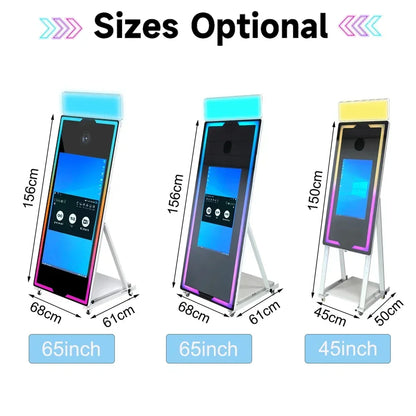 A Camcorder with Touch Screen, Camera Machine for Wedding Reservations, Party Events, Mirror, 40", 65", 2025Magic Mirror - Kimlud